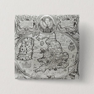 Karte von England während der Herrschaft von Button