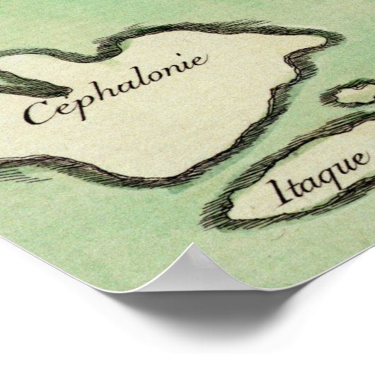 Karte von Epirus für "Andromache" von Jean Racine, Poster (Ecke)