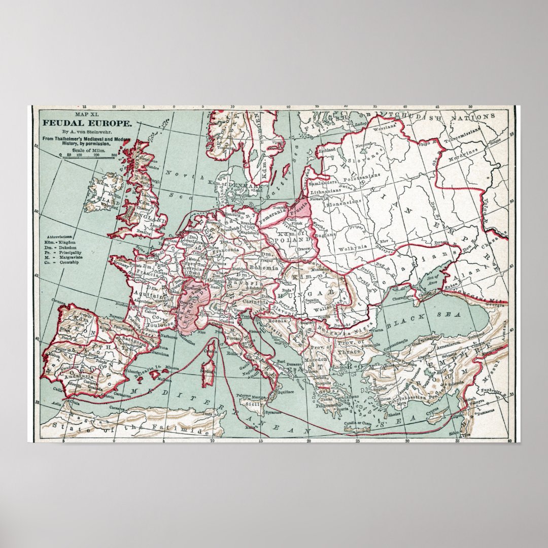 KARTE VON EUROPA, 12. Jahrhundert Poster | Zazzle.de