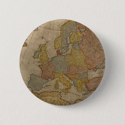 Karte von Europa | 1700 Button (Vorderseite)