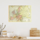 Karte von Europa 1914 Poster (Küche)