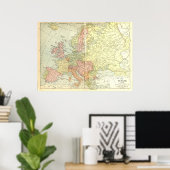 Karte von Europa 1914 Poster (Heimbüro)