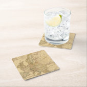 Karte von Europa 2 Rechteckiger Pappuntersetzer (Vor Ort)