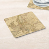 Karte von Europa 2 Rechteckiger Pappuntersetzer (angewinkelt)