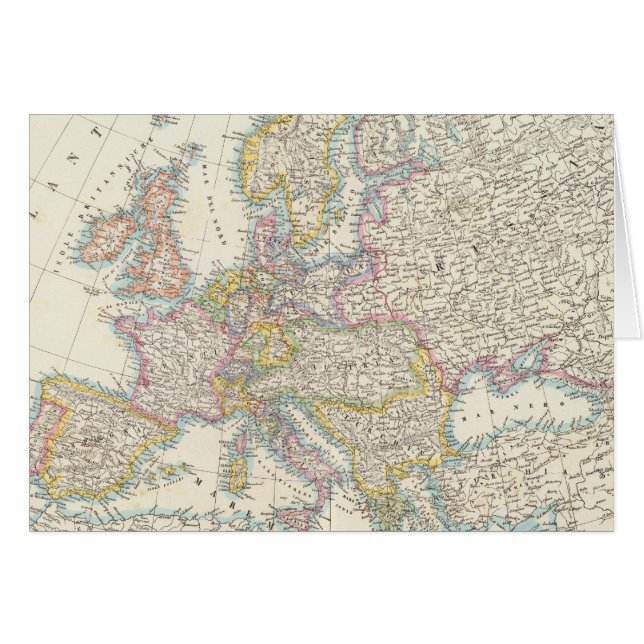 Karte von Europa 3 (Vorderseite (Horizontal))