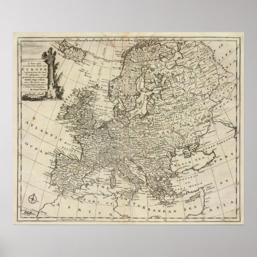 Karte von Europa 3 Poster (Vorne)