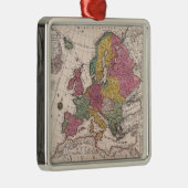 Karte von Europa 3 Silbernes Ornament (Rechts)