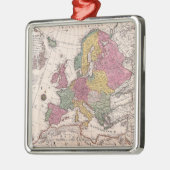 Karte von Europa 3 Silbernes Ornament (Links)