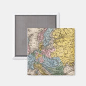 Karte von Europa 4 Magnet (Vorderseite/Rückseite)