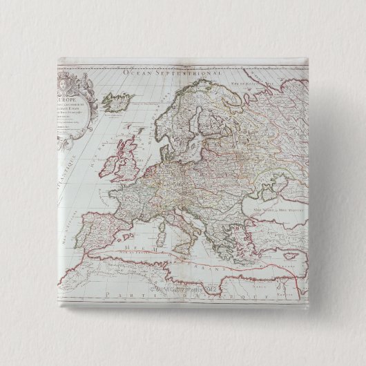 Karte von Europa 7 Button (Vorderseite)