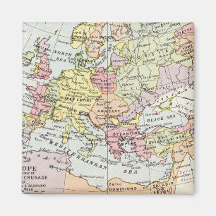 Karte von Europa der dritte Kreuzzug Magnet