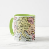 Karte von Europa | der dritte Kreuzzug Tasse (Vorderseite Links)