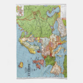 Karte von Europa Geschirrtuch (Vertikal)