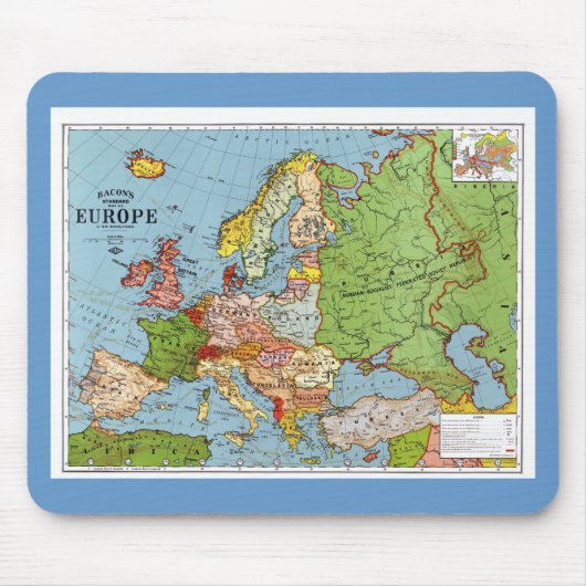 Karte von Europa Mousepad (Vorne)