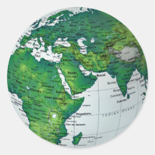 Karte von Europa Runder Aufkleber