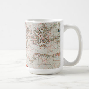 Karte von Europa u. Küsten von Nordafrika Kaffeetasse