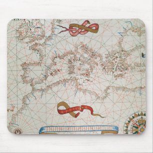 Karte von Europa u. Küsten von Nordafrika Mousepad