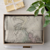 Karte von Europa, von Nordafrika und von Seidenpapier (Geschenk)