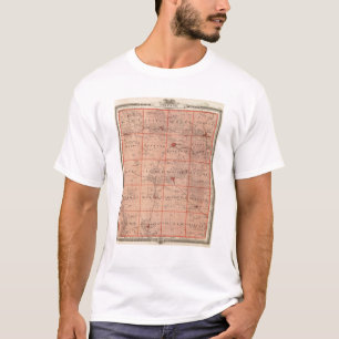 Karte von Fayette County, Staat von Iowa T-Shirt