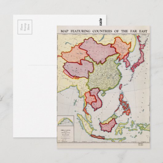 Karte von Fernostasien (1932) (Vorne/Hinten)