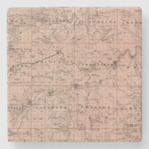 Karte von Fillmore County, Minnesota Steinuntersetzer