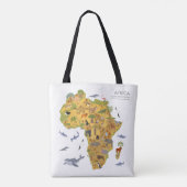 Karte von Flora u. von Fauna Afrikas | Tasche (Rückseite)