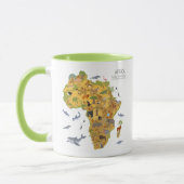 Karte von Flora u. von Fauna Afrikas | Tasse (Links)