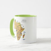 Karte von Flora u. von Fauna Afrikas | Tasse (Vorderseite Links)
