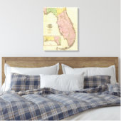Karte von Florida 2 Leinwanddruck (Insitu (Schlafzimmer))