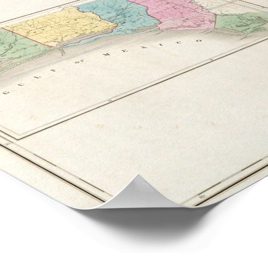 Karte von Florida 2 Poster (Ecke)