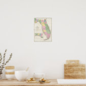 Karte von Florida 2 Poster (Küche)