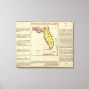 Karte von Florida Leinwanddruck