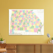 Karte von Florida Leinwanddruck (Insitu (Wohnzimmer))