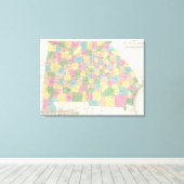 Karte von Florida Leinwanddruck (Insitu (Holzboden))