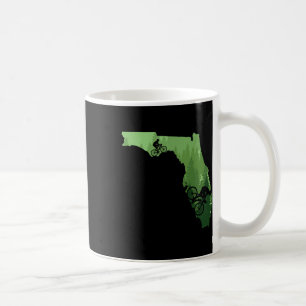 Karte von Florida Mountainbike-Fahrer Mtb Radfahre Kaffeetasse