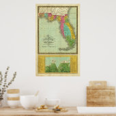 Karte von Florida Poster (Küche)