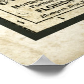 Karte von Florida Poster (Ecke)