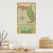 Karte von Florida Poster (Küche)