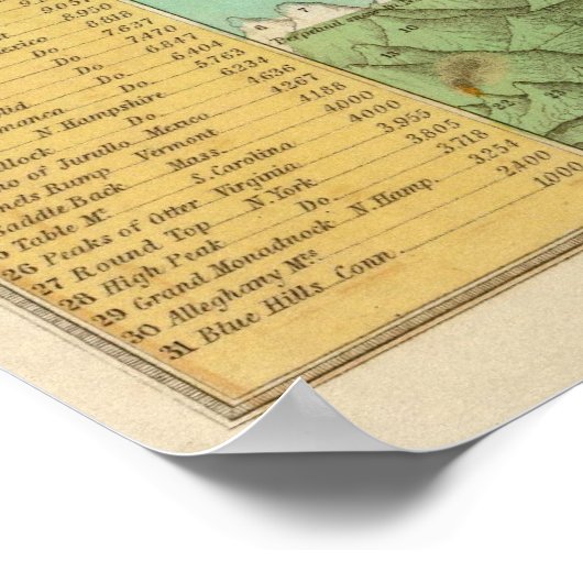 Karte von Florida Poster (Ecke)