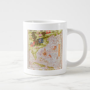 Karte von Florida und den Antillen Jumbo-Tasse