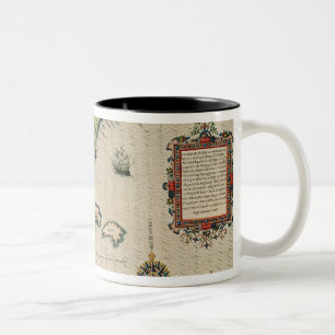Karte von Florida, von 'kurzem Narratio Zweifarbige Tasse
