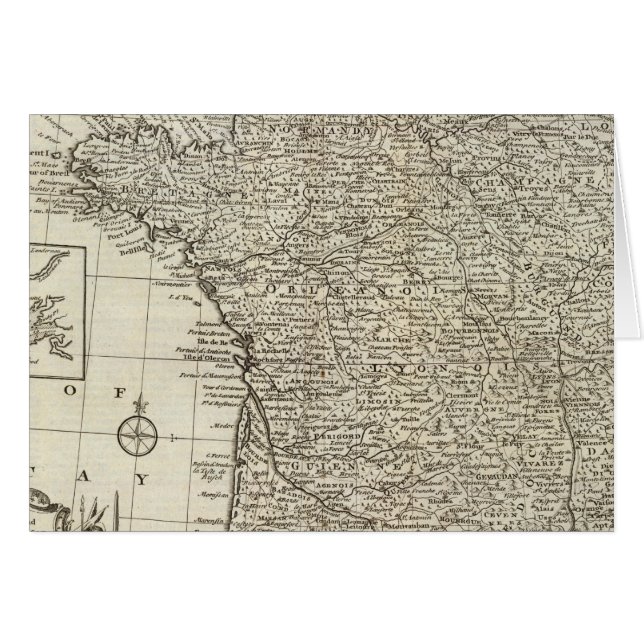 Karte von Frankreich 2 (Vorderseite (Horizontal))