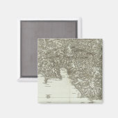 Karte von Frankreich 2 Magnet (Vorderseite/Rückseite)