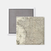 Karte von Frankreich 2 Magnet (Vorderseite/Rückseite)