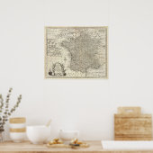 Karte von Frankreich 2 Poster (Küche)