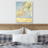 Karte von Frankreich, Spanien und Nordwestafrika Leinwanddruck (Insitu (Schlafzimmer))