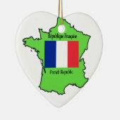 Karte von Frankreich-Verzierung Keramikornament (Rechts)