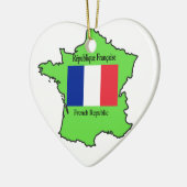 Karte von Frankreich-Verzierung Keramikornament (Links)