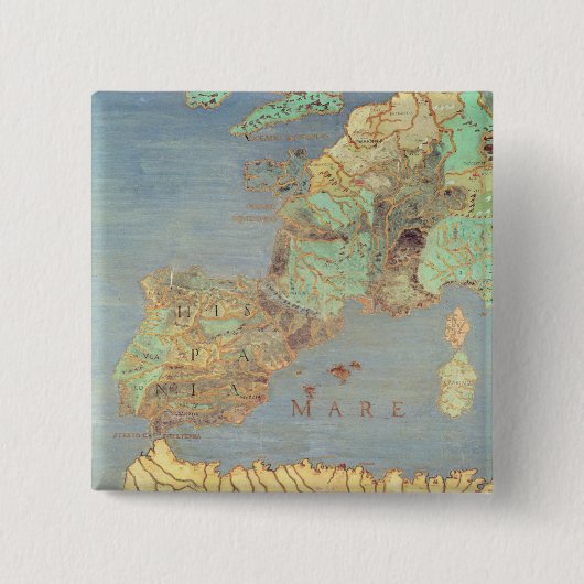 Karte von Frankreich, von Spanien und von Button (Vorderseite)