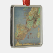 Karte von Frankreich, von Spanien und von Silbernes Ornament (Rechts)